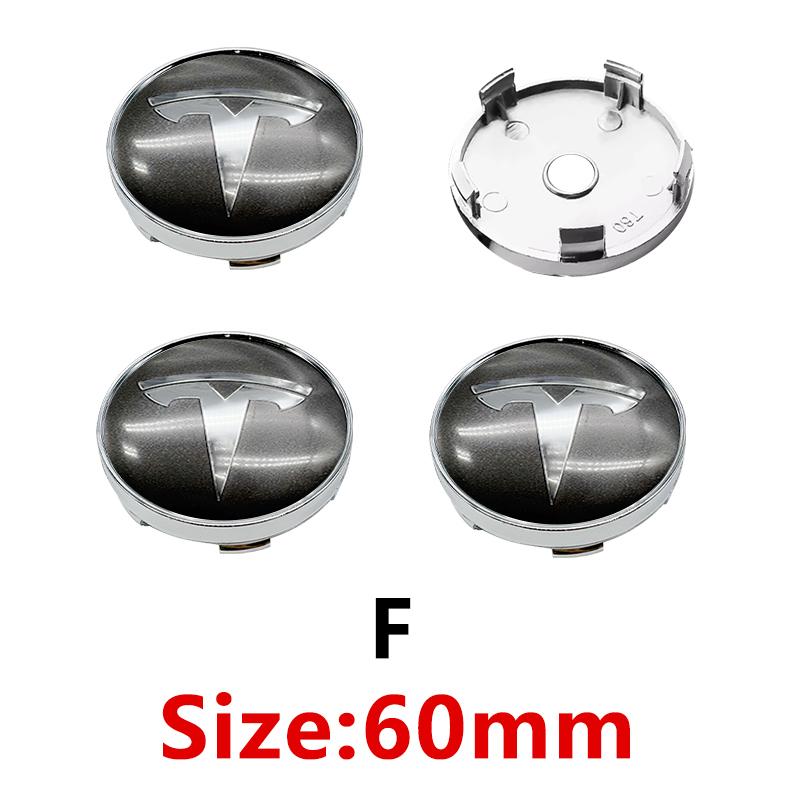 

4pcs/set 60mm tesla Car Wheel Center Hub Cap Cover Emblems Sticker Car Logo car styling accessories for Tesla Model 3 Y S X