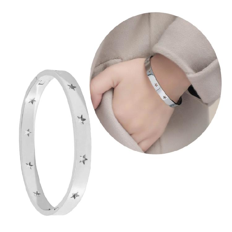 Edelstahlarmband Hohlsternmuster Armband Handgelenkschmuck Sternarmreif