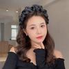 Satin Pleated Wide Brimmed Headbands For Women Non Slip Ruched Headband Hoops French Wide Padded Hair Head Band Hair Accessories
