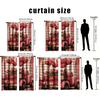 2pcs Rustic Red Truck & Love Heart Curtains   Perfect for Valentine's Day Window Decor  Rod Pocket Curtains