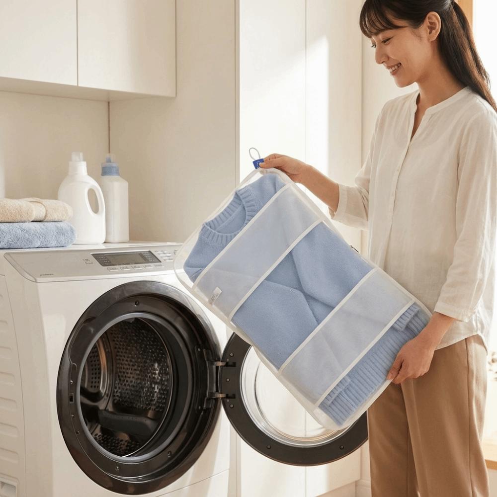 Fine Mesh Mesh Sweater Washing Bag Reusable Washing Machine Bag  for Knitted Wear