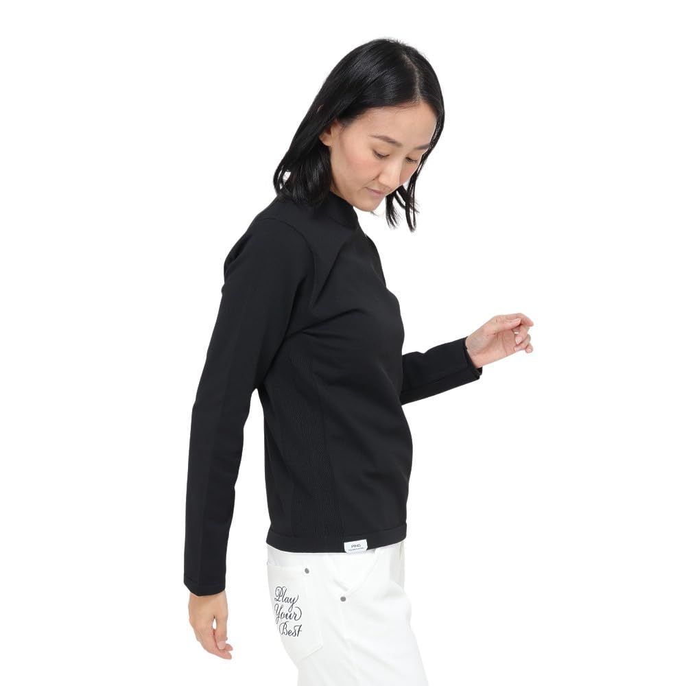 Ping Apparel Long Sleeve High Neck Sweater Golf LL Women's (Side Stripe) / / 622-4275902 010_Black