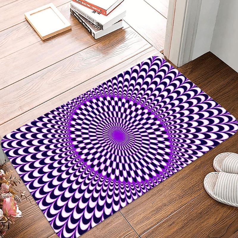 3D Illusion Printing Non-Slip Small Rug Waterproof Easy To Clean Floor Mat for Indoor Outdoor Use Durable Home Decorate Fashion