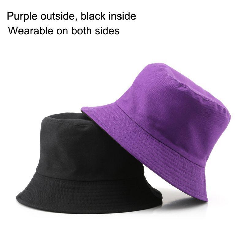 

Double-sided Fisherman Hat Cool Summer Sun Protection Hat For Men And Women Purple
