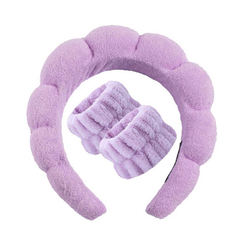 Hairband, Face Washing Wristband Set, Sponge Makeup And Skincare Headband, Fluffy Headband, Anti Slip Headband, Cute Anti Slip Jewelry Gift