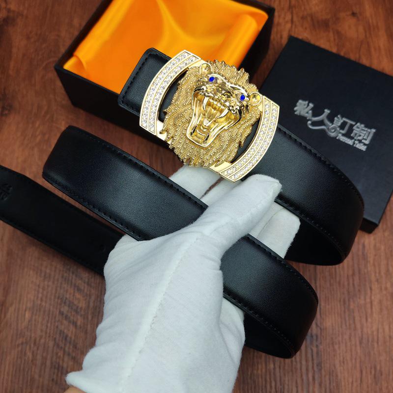 

Мужской кожаный ремень с крокодиловым узором Lion s Mouth 125cm