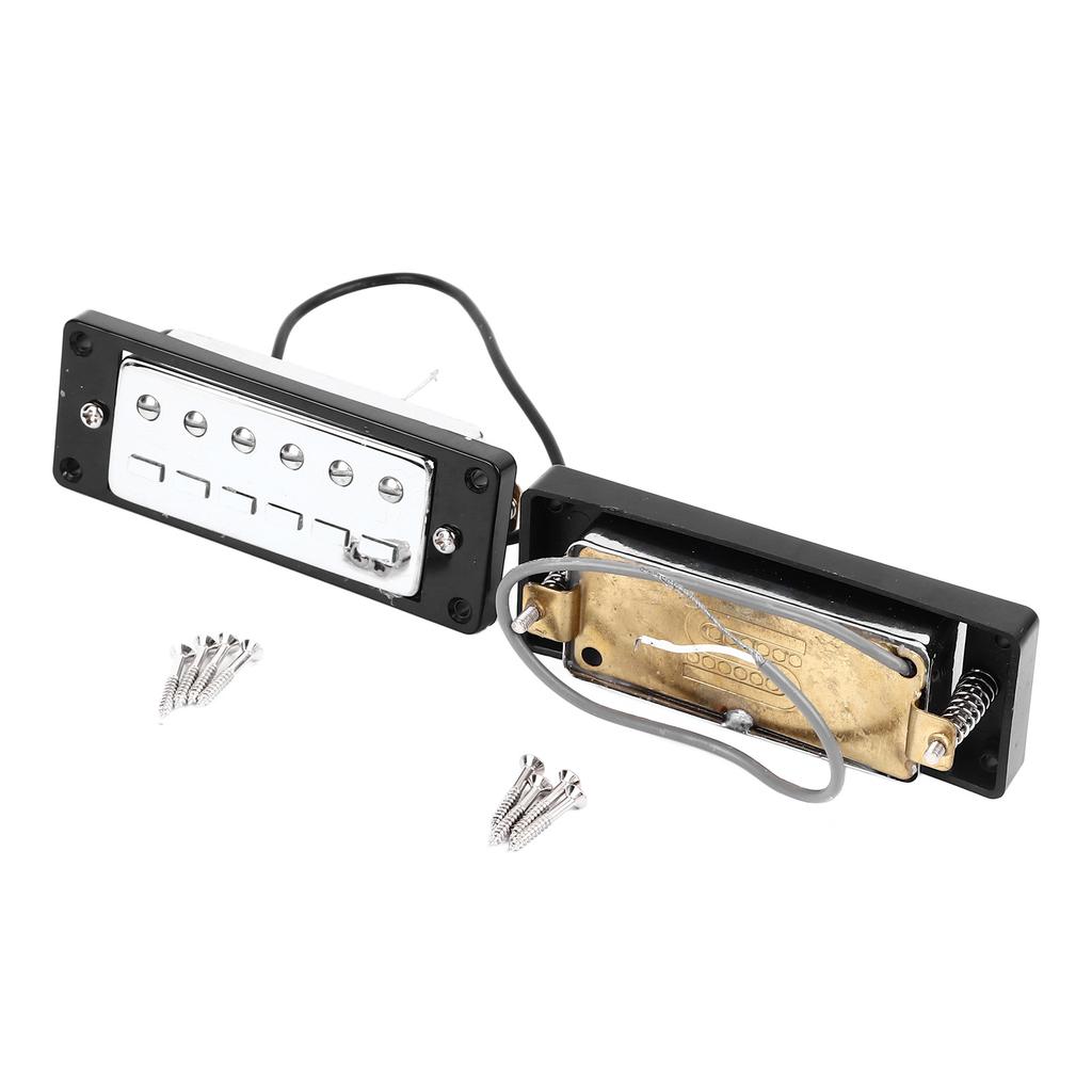 2 Stück Elektrische Gitarre Humbucker Tonabnehmer Hohe Empfindlichkeit Metall 6-Saiten Elektrischer Bass Tonabnehmer