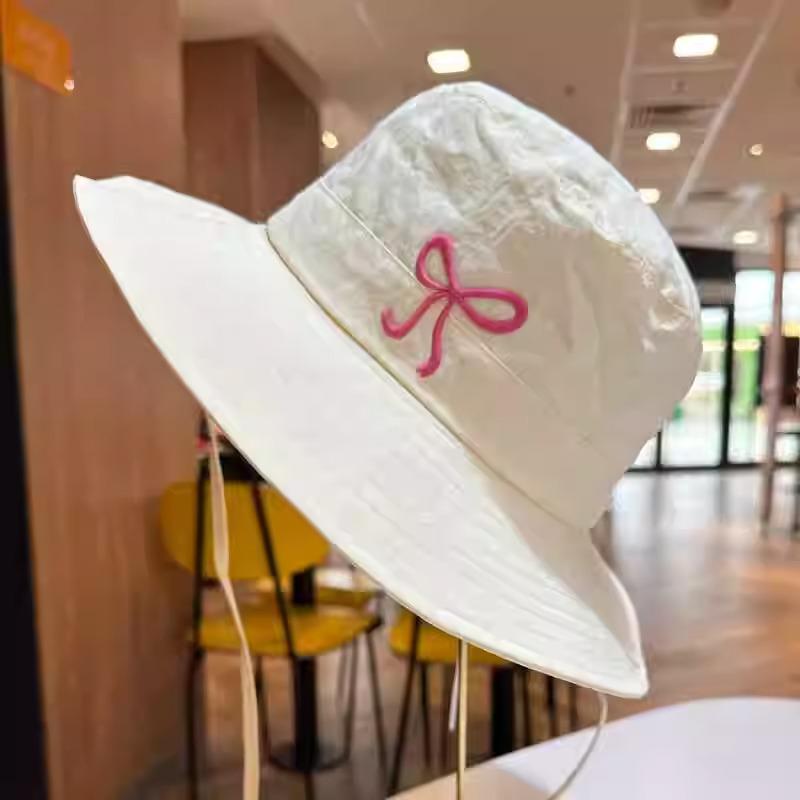 Versatile Style Hat Sweet Bow Womens Breathable Sunshade Hatscaps Fishermans