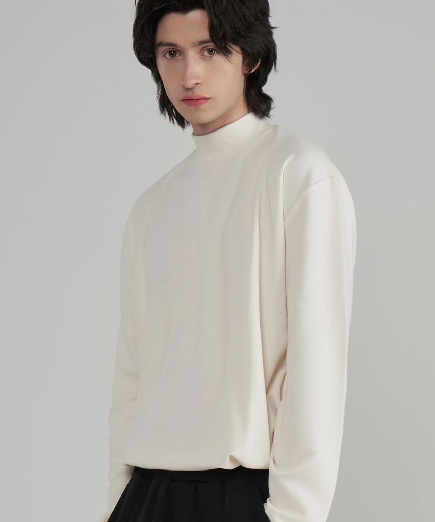 UNTAPPED STUDIO [2Pack] Soft Half Turtleneck Mock Neck Knit T-Shirt 3 Colors