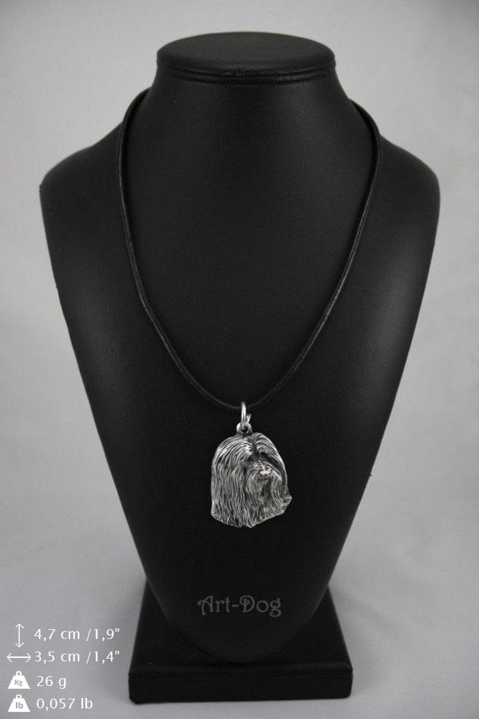 Bearded Collie, Highland Collie, Mountain Collie - Necklace with dog, silver-plated pendant for dog fan, unique jewelry by Art-Dog brand