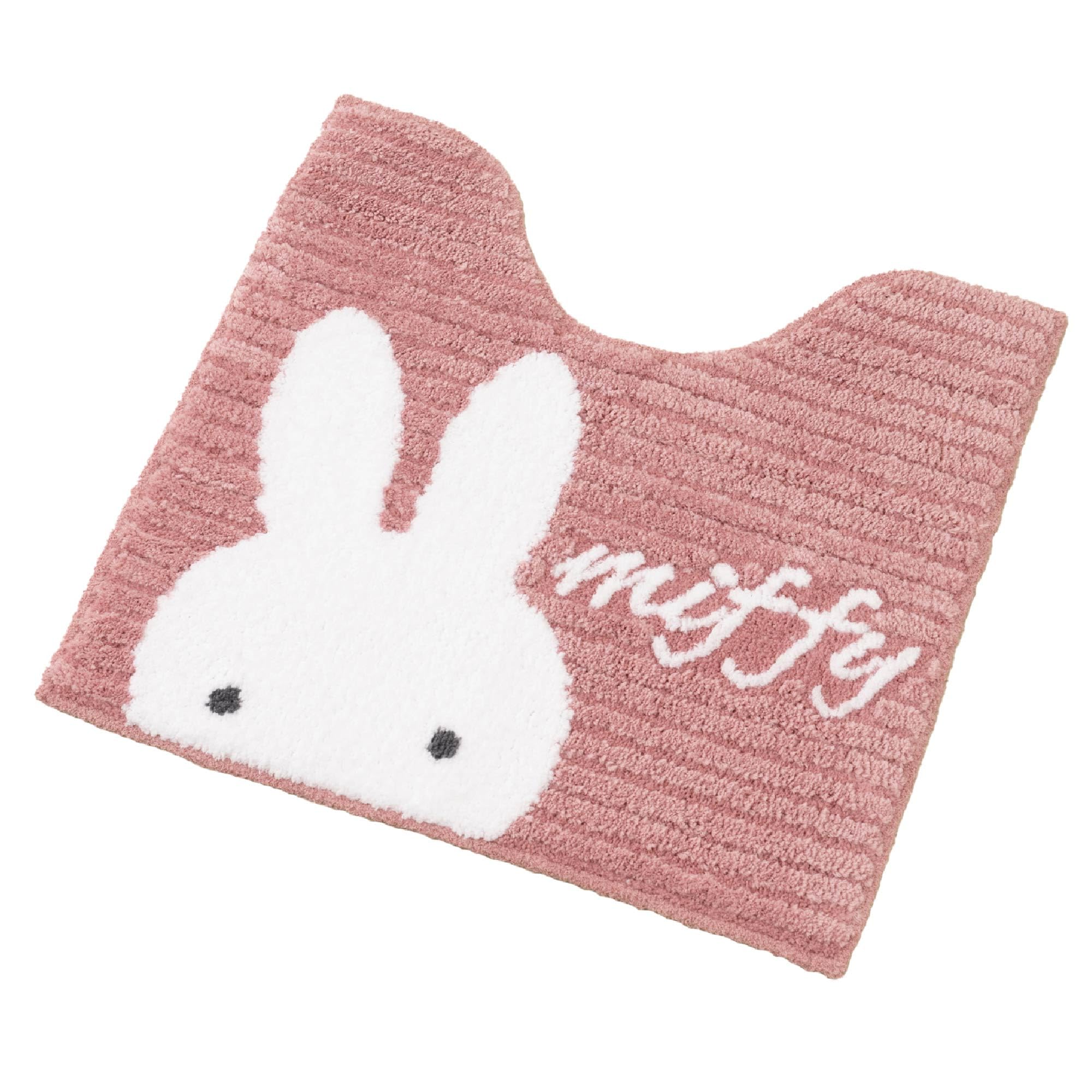 

Senko Miffy Toilet Supplies, Prima Miffy Toilet Mat, Approximately 58 x 60 cm, Pink, Character Animal Design, 72656