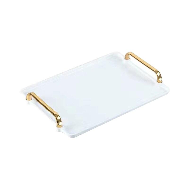 

Прямоугольный поднос с нескользящими нитями, красивый и элегантный для обеденного стола 30*22*4cm