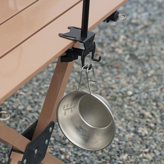 Gas Tank Hook for Camping Tables Heavy Duty Hook with Desk Clamp Stove Tank Hanger Hook for BBQ Camping Picnic