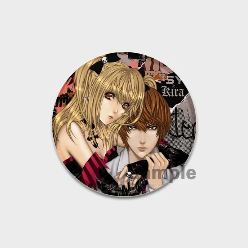 32/44/58MM Japanese Anime Death Note Enamel Pins, Round Brooch, L Killer, Yagami Light, Cosplay Badge, Backpacks Jewelry, Xmas Gifts