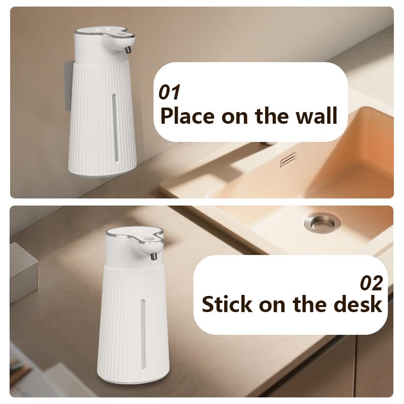 400ML Touchless USB Rechargeable Infrared Electric Automatic Sensor Soap Dispenser Wall Mounted 4Levels Adjustable Pump Machine