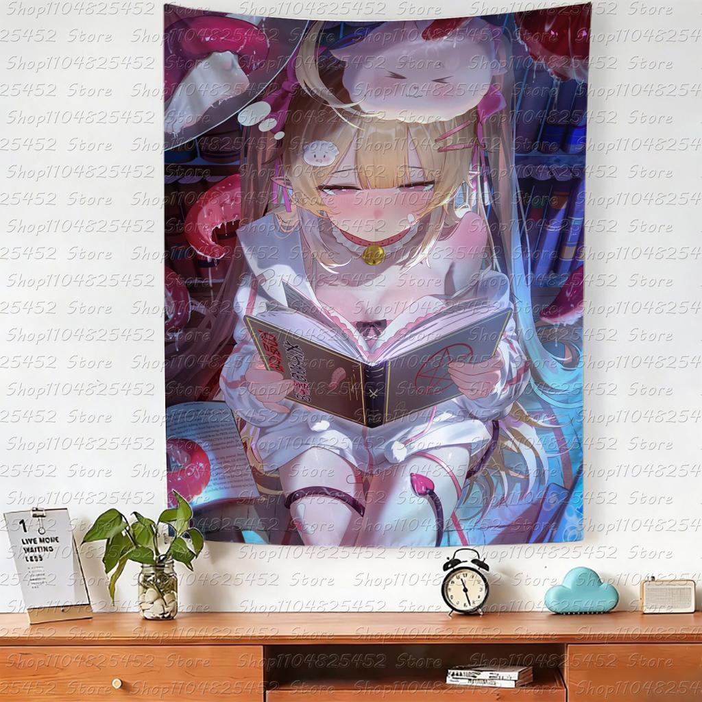 kawaii Japanesestyle Lolita cute girl tapestry wall hanging game Japanese cute girl room decoration tapestry wall hanging