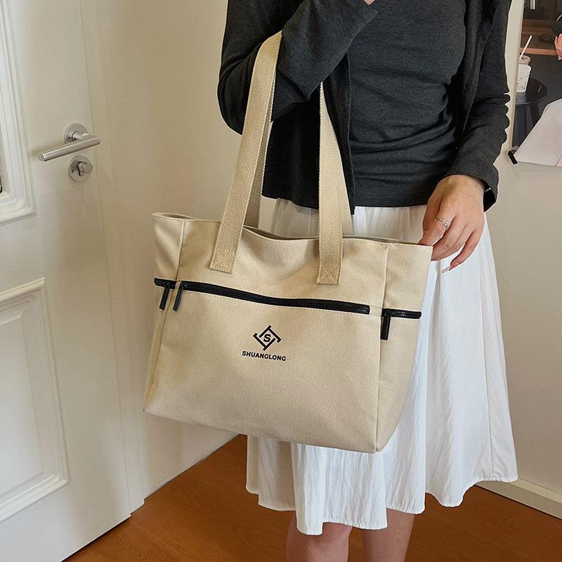 Borsa a Tote da Studente di Grande Capacità, Aspetto di Alta Qualità, Livello Estetico, per Mamma e Papà, con Singolo Tracolla