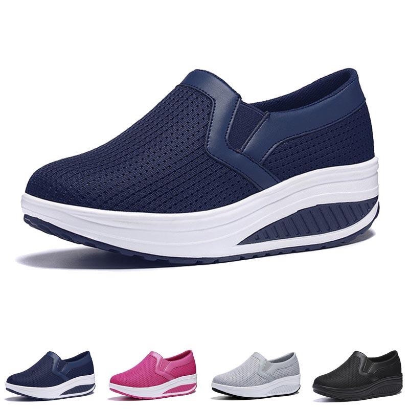 

Женская обувь на высоком каблуке на танкетке, женские дышащие повседневные летние женские кроссовки на сетчатой ​​платформе, летние кроссовки