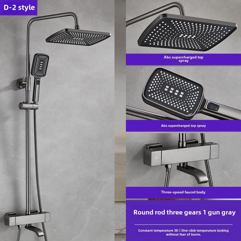 Thermostatic Shower Set with One-Touch Temp Lock & Boost Shower Head