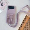 Crossbody PU Leather Phone Case for Samsung Galaxy Z Flip 6 5 4 3 Flip6 Flip5 Flip4 Flip3 5G Protective Shockproof Cover