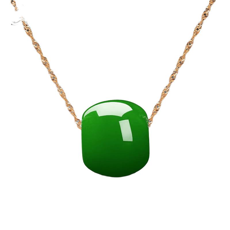 Women s Fashionable Green Hetian Jade Lu Lu Tong Pendant