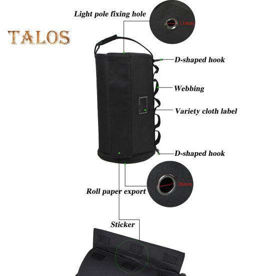 Pungă de hârtie pentru rulouri în aer liber, rezistentă, de mare capacitate, portabilă, camping, drumeții, alpinism, multifuncțională, suport pentru role de hârtie igienică, distribuitor pentru agățat