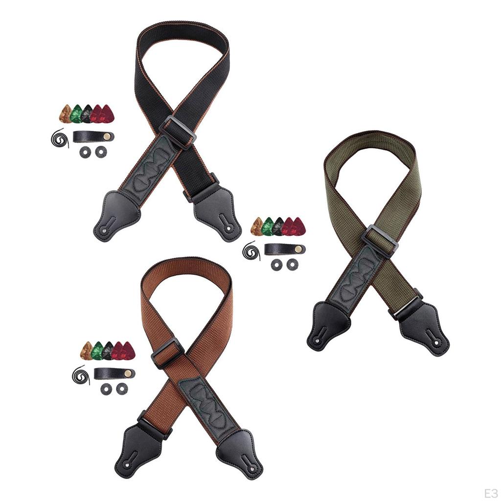 Acoustic Guitar Strap with Picks, Shoulder Straps Belts for