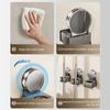 Multifunctional Vacuum Sucker Wall Mounted Mop Organizer Self-Adhesive Waterproof Mop Rack Mop Broom Clip Bathroom