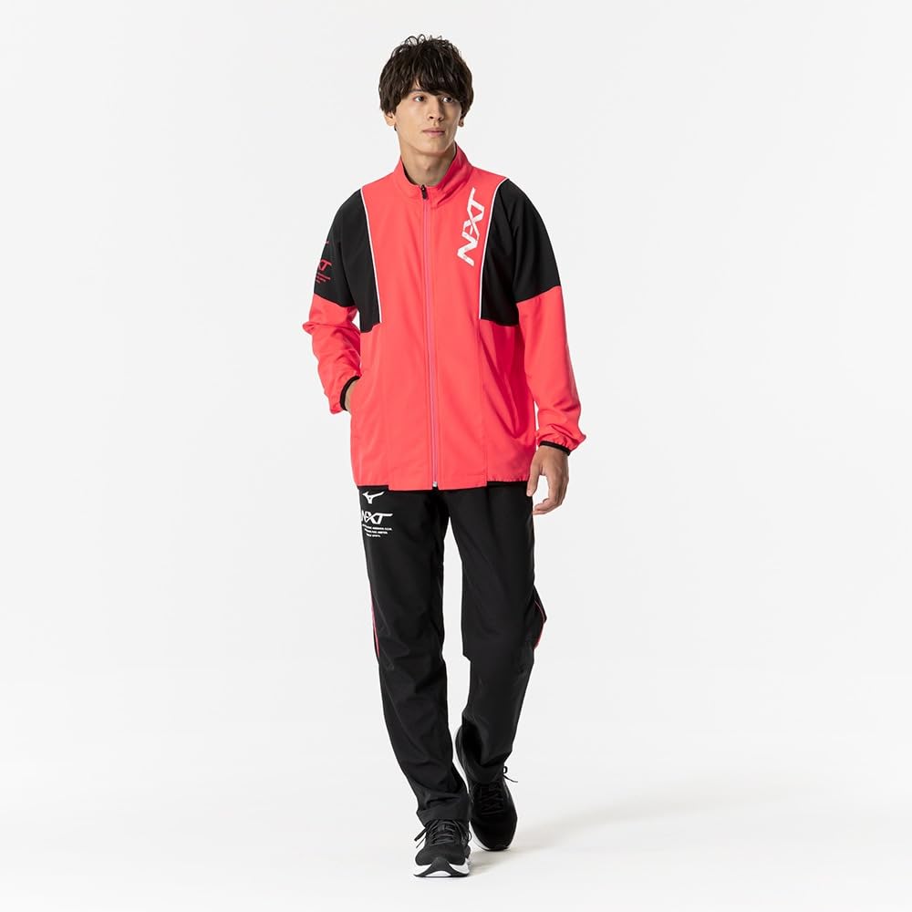 Mizuno N-XT Move Cross Jacket, UPF 50+, Moisture-Wicking, Quick-Drying, Stretch Jersey, Unisex, Size 32JCB220, Radiant Red, Size S
