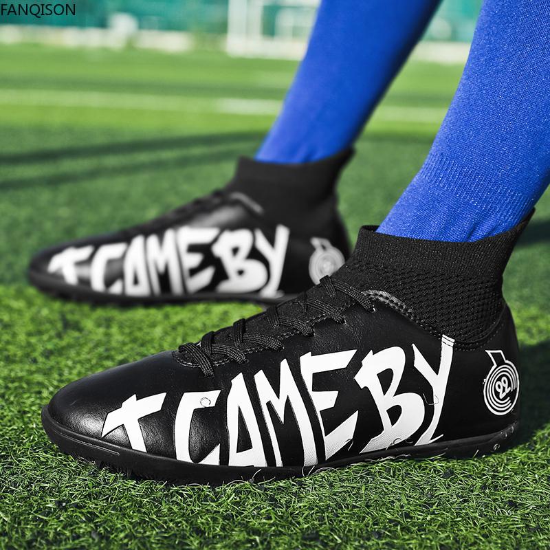 31-48 Cizme de fotbal pentru bărbați/femei, talpă moale din cauciuc, vârfuri scurte, gazon artificial, pentru competiții în interior, pantofi de fotbal profesioniști pentru copii