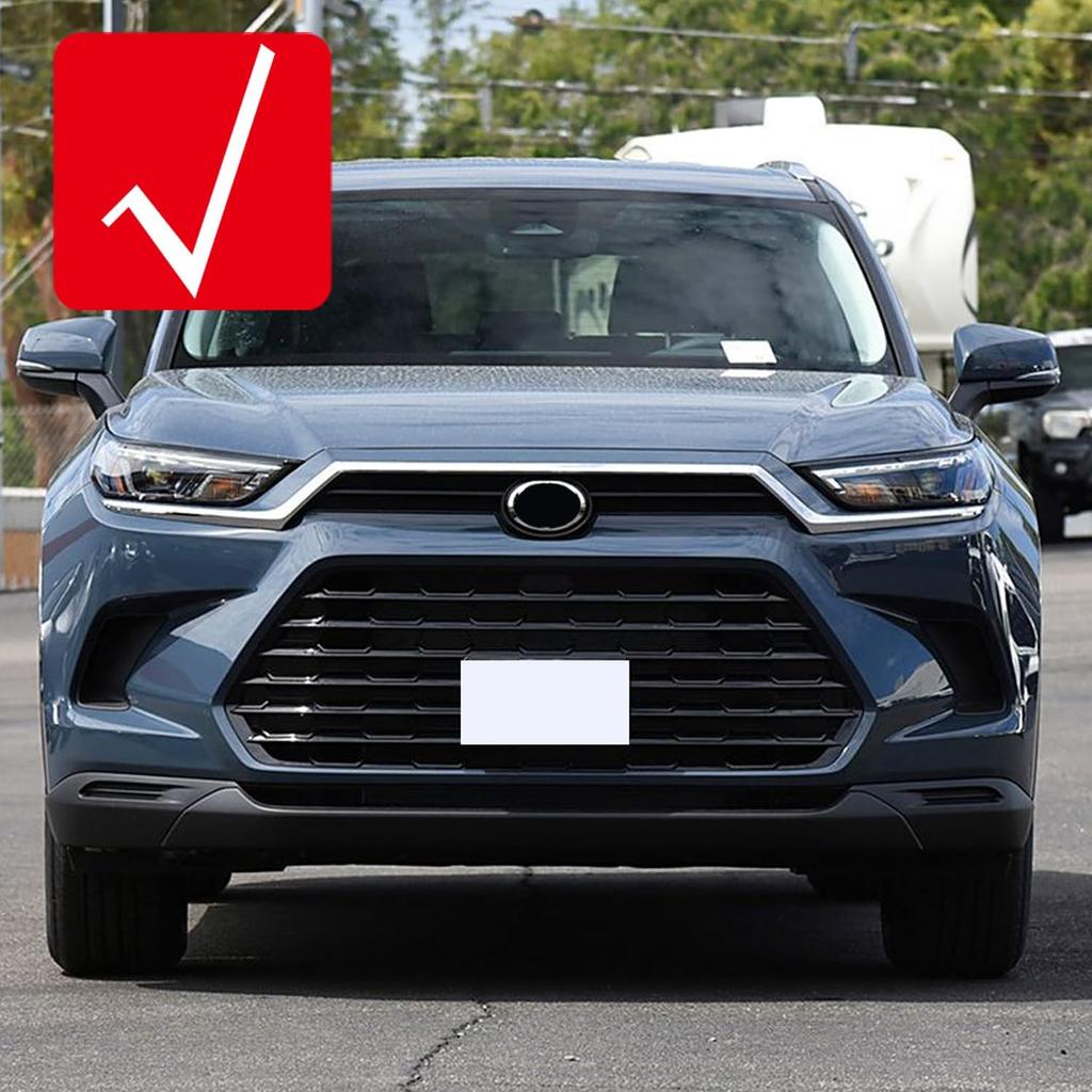 Pour Toyota Grand Highlander 2023-2025 ABS Chrome Cache-antibrouillard avant Garniture 2 pièces Accessoires de voiture