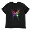 Brennender Schmetterling T-Shirt Anime T-Shirt Vintage Anime Shirt Schwarze Kundenspezifische Herren Trainingsshirts