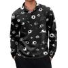 Men's Casual Retro Small V-neck Long-sleeved Top