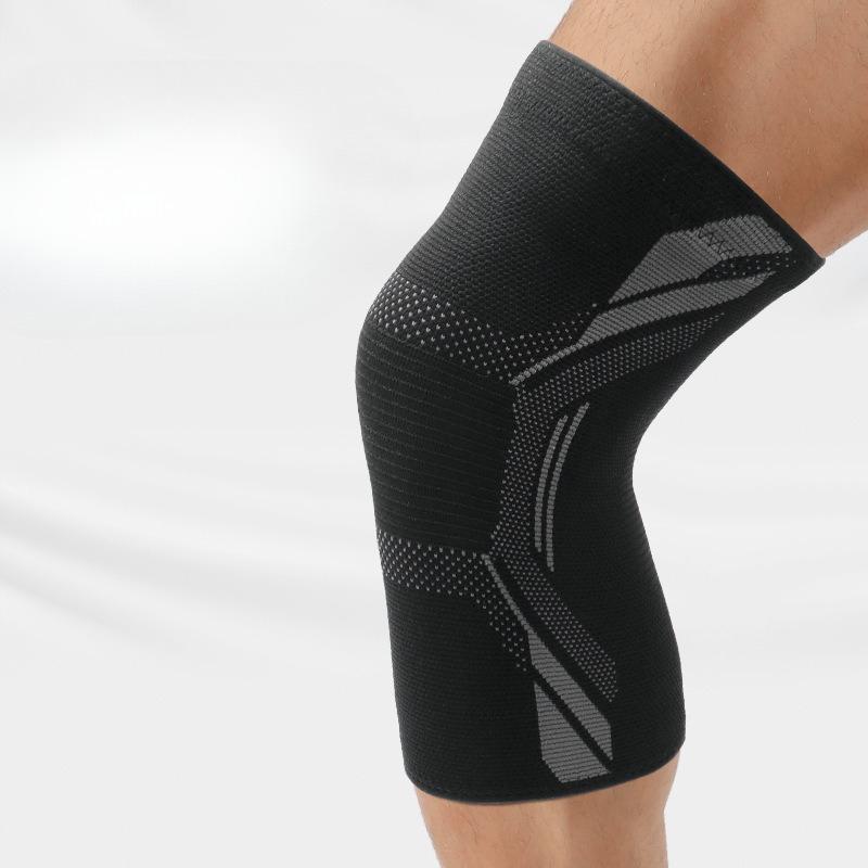 Sports Pressurized Knee Pads Knitted Nylon Moisture Absorbent and Breathable Non Slip and Anti Off Basketball Badminton Fitness Sports Knee Pads