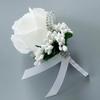 Knot Wedding Corsage Simulation Silk Rose Brooch Wedding Dress Flower Accessories Forest Berry Simulation Single Rose Corsage