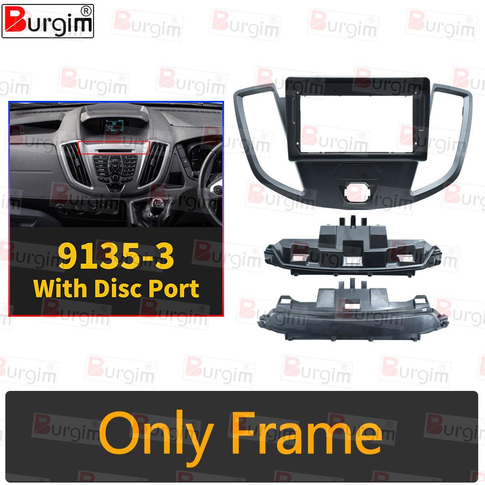 Car Radio Fascias Frame For Ford Transit Van 2014-2018 9 inch 2DIN Vihicle Stereo Panel 16PIN Harness Wire Power Cord Canbus