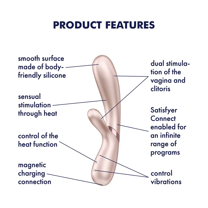 Satisfyer Hot Lover warming app clitoral simultaneous remote control clitoral vaginal vaginal orgasm electric love silicone 39℃ vibrator, compatible,