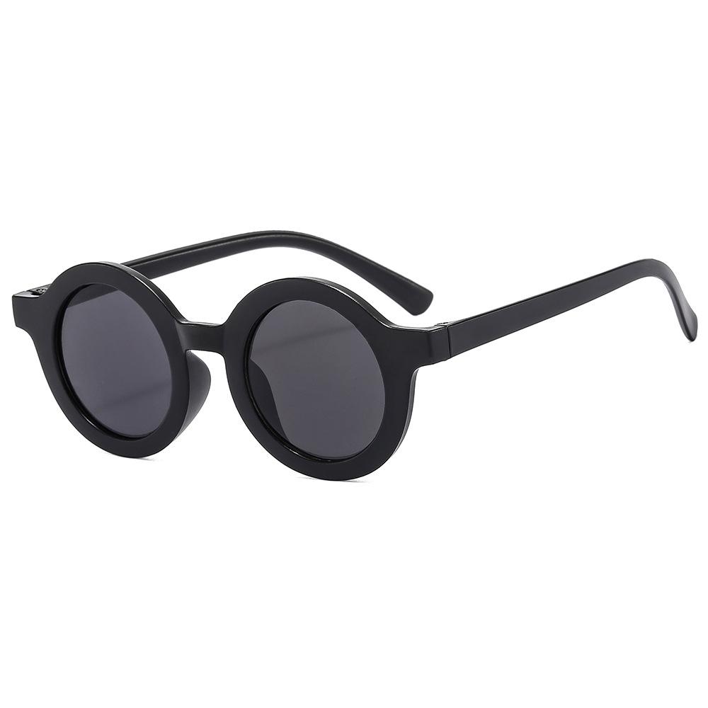 Children's Retro Round Sunglasses with Frosted Frame