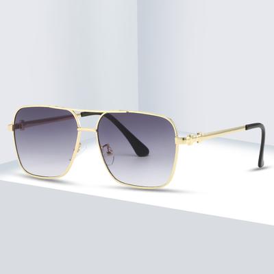 Nowe modne metalowe okulary przeciwsłoneczne dla mężczyzn i kobiet, ochrona UV400, klasyczne, z podwójną belką, okulary do jazdy, na zewnątrz, Gafas De Sol