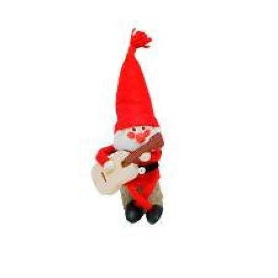 NORDIKA nisse Christmas Wooden Doll with Guitar (Santa / NRD120068)