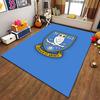 Owl Crest Blue Carpet Design Suitable As a Non-slip Mat for the Living Room or Bedroom Sofa