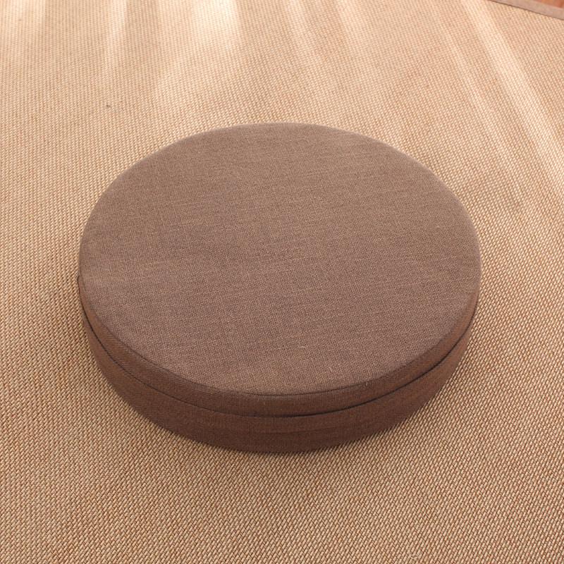 Thick Washable Japanese Zen Meditation Cushion - Round Tatami Linen Seat for Home and Balcony
