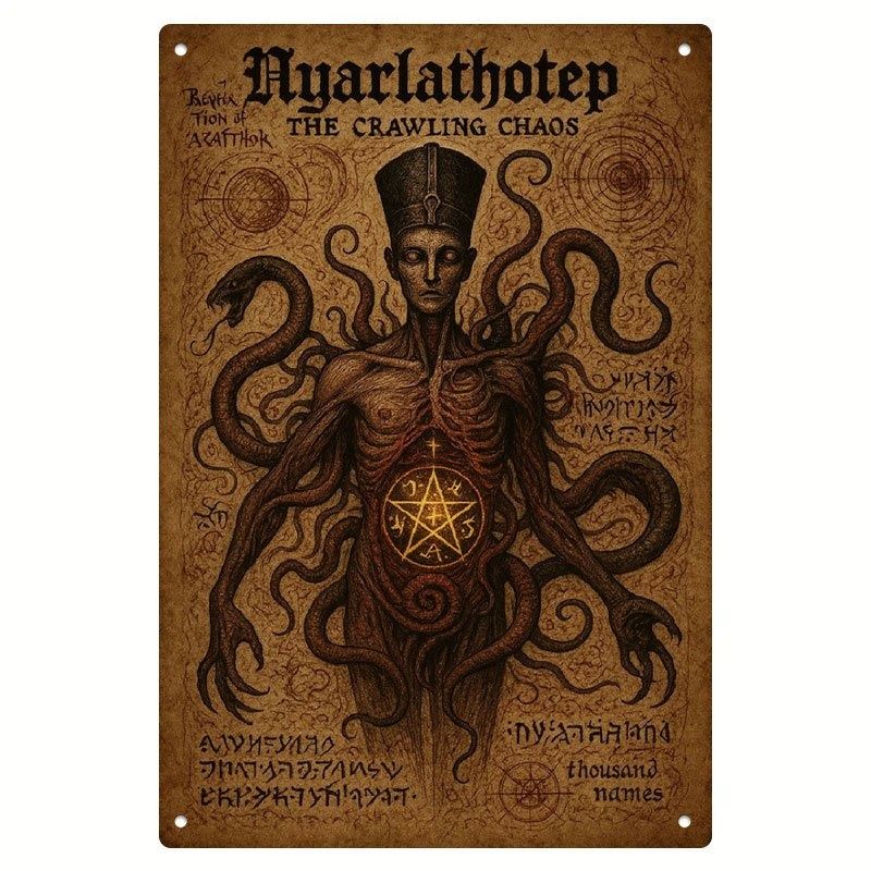 Vintage Ägyptisches Blechschild Wandkunst Heimdekor Metallposter Hängendes Schild