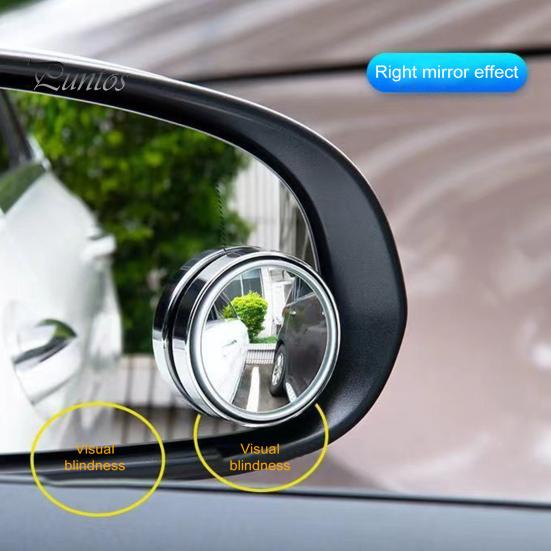 Vehicle Rearview Extension 1 Pair Car Rear View Mirror Blind Spot Helper, 360-degree Adjustable Small Round Convex Novice Driver Parking Aid