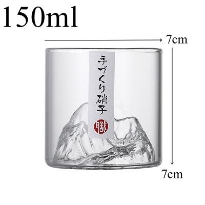 150ml/300ml Small Transparent Glass Coffee Cup Mountain Glass Whisky Heat Resistant Tea Drink Milk Juice Cup Bar Tool