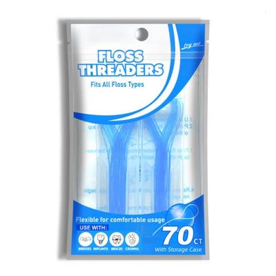 Dr. Chica FLOSS THREADERS Most ortodontyczny Implant Nić dentystyczna, 70 sztuk, 1 sztuka