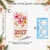 Red Gold Tone Window Cling Static Cling Glass Decal Christmas Theme Holiday Decal  Store Front