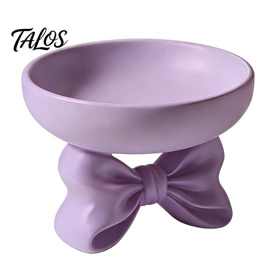 Practical Dressing Table Decor 3D Printed Elegant Bow Jewelry Tray, Purple Ring Earring Holder, Sweet Style Ornament Holder Decorative Vanity