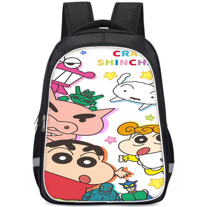 Spacious Crayon Shin-chan Oxford Cloth Backpack Lightweight School Bag For Kids