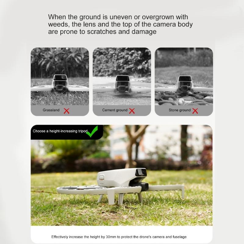 Lightweight 30mm Elevates Landing Skid Accuracy Fit Drones Landing Gear Load Capacity Landings Stabilizers for Flip